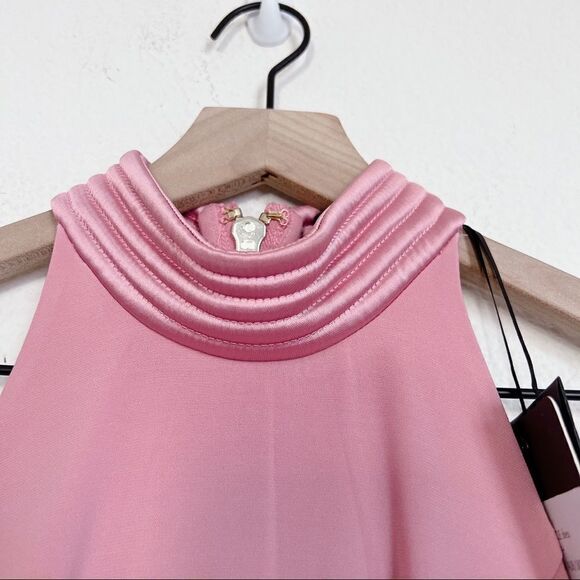 ZHIVAGO Miracle Satin-Panel Halter Midi Dress - Picture 8 of 10